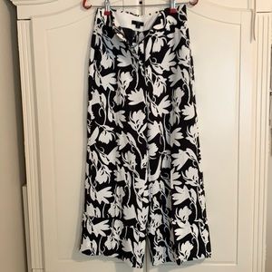 Jcrew wide leg floral pants